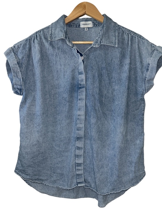 Thread & Supply Tops - Thread & Supply 100% Cotton Denim Button Down Shirt Western Core Women’s Medium